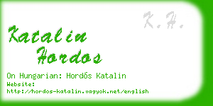 katalin hordos business card